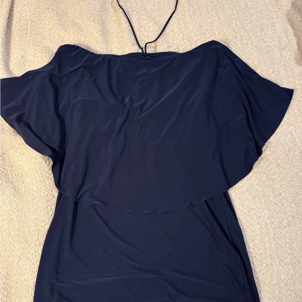 NWT Elegant Navy Blazer Halter Dress XS